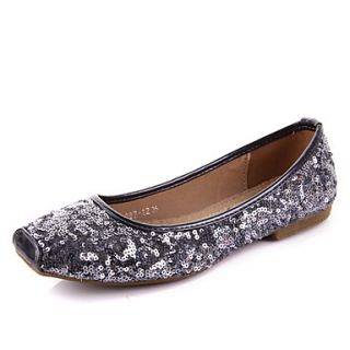 Womens Trend Sequins Flat Shoes(Gray)