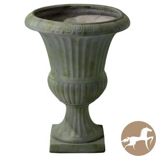 Christopher Knight Home Ulysses 22.5 inch Grey With Green Moss Urn Planter