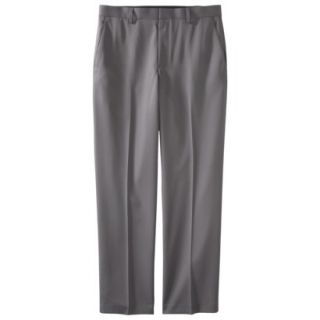 Mens Tailored Fit Checkered Microfiber Pants   Gray 33X32