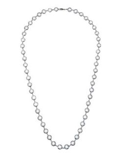 Rhodium Bezel Necklace