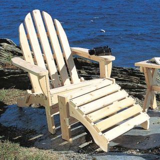 Rustic Natural Cedar Furniture Folding Chair & Ottoman Package Multicolor  