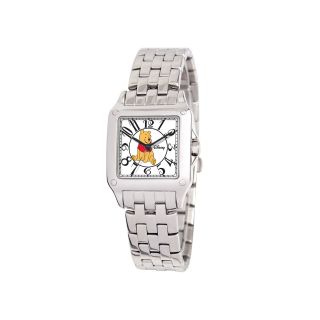 Disney Perfect Square Winnie the Pooh Womens Silver Tone Watch