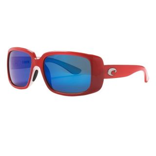 Costa Little Harbor Sunglasses   Polarized  400G LightWAVE(R) Glass Mirror Lenses   CORAL WHITE/BLUE MIRROR 400G ( )