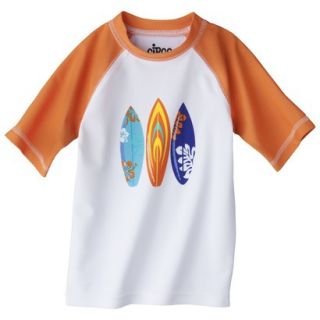 Circo Infant Toddler Short Sleeve Surfboard Rashguard   Tangerine 4T