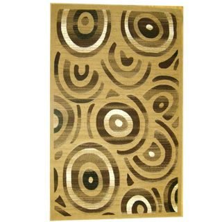 Generations Champagne Abstract Stellar Rug (39 X 51)