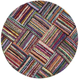 Safavieh Handmade Nantucket Multicolored Cotton Rug (4 Round)