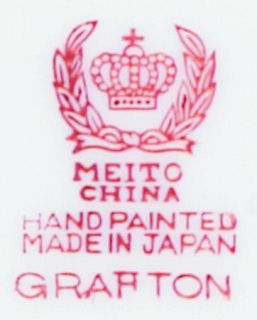 Meito Grafton Bread & Butter Plate, Fine China Dinnerware   Green Border,Floral