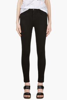 J Brand Black Sateen Luxe High Rise Jeans