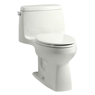 Kohler Santa Rosa 1 piece Dune Elongated Toilet (DuneDimensions 28.188 inches high x 18.75 inches wide x 24.75 inches longWater capacity 1.28 gallonsFlush SinglePieces 1Shape ElongatedHardware finish Polished chromePlease note Orders of 151 pounds 