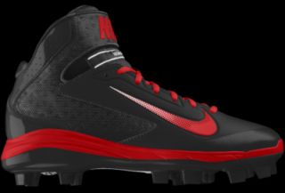 Nike Air Huarache Pro Mid MCS iD Custom Mens Baseball Cleats   Black
