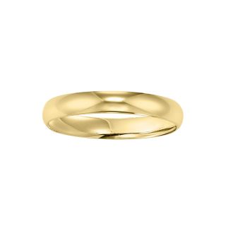Mens 10K Gold 4mm Ring, Yellow