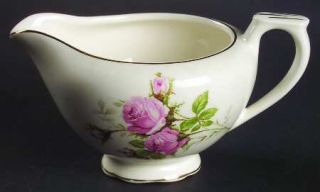 Canonsburg Rose Bouquet Creamer, Fine China Dinnerware   Pink Roses,Green Leaves