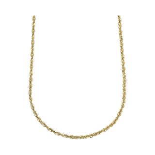 10K Yellow Gold Hollow 18 Rope Chain