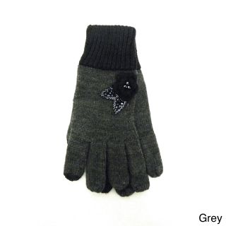 Womens Embellished Smartouch Touchscreen Compatible Gloves