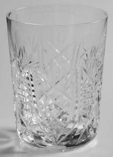 Waterford Clare 5 Oz Flat Tumbler   Cut, Criss Cross, Curved Lines, Cut Foot