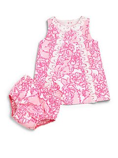 Lilly Pulitzer Kids Infants Lace Shift Dress & Bloomers Set   Pink