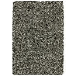 Manhattan Tweed Black/ Ivory Shag Rug (710 X 112)