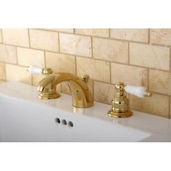 Mini widespread Polished Brass Bathroom Faucet