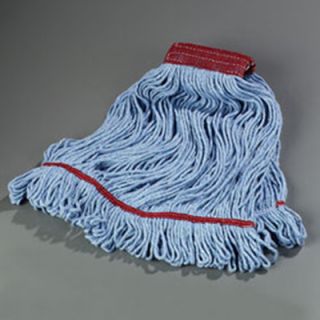 Carlisle Wet Mop Head   4 Ply, Synthetic/Cotton Yarn, Red/Blue