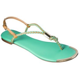 Womens Mossimo Audrey Braided Strap Sandal   Turquoise 7.5