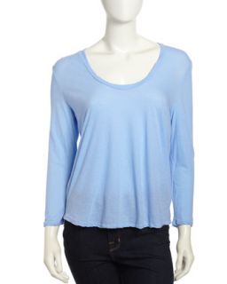 Over Dyed Twist Neck Tee, Lavender