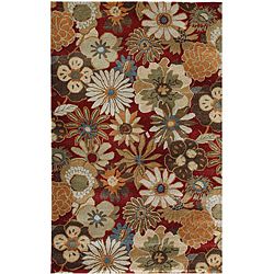 Matius Hand tufted Red Wool Rug (2 X 3)