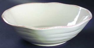 Signature Ceramica Linen 11 Round Serving Bowl, Fine China Dinnerware   Rustic