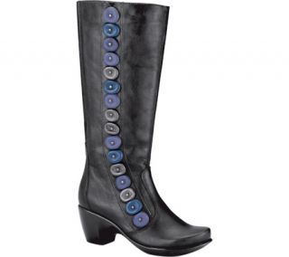 Womens Naot Exotic   Jet Black Leather Boots