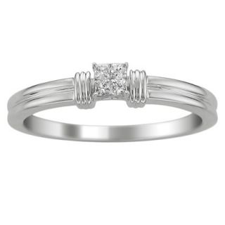 Diamond Accent Ring in 14K White Gold   Size 8
