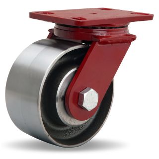 Hamilton Forgemaster Casters   6Dia.X3W Steel Wheel    3/4 Sealed Precision Ball Bearings   Swivel
