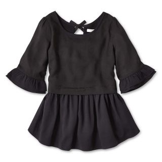 JOE FRESH Joe Fresh Peplum Top   Girls 4 14, Black, Girls