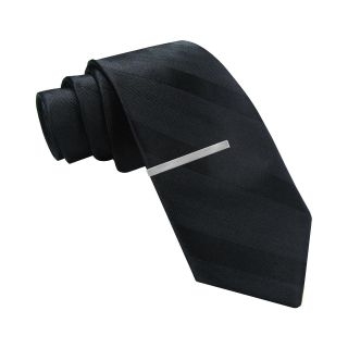 JF J.Ferrar JF J. Ferrar Tonal Wide Striped Tie, Black, Mens