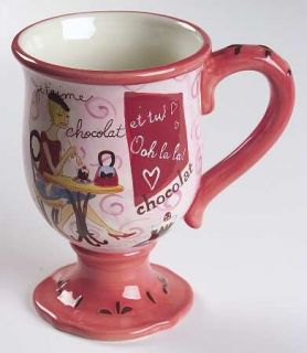 Chocolate Cafe Footed Mug, Fine China Dinnerware   Jenniferbrinley,Valentines &
