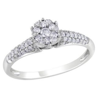 1/3 Carat Diamond in 10k White Gold Engagement Ring (Size 5)