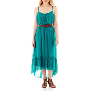 by&by Sleeveless Belted High Low Dress, Lagoon