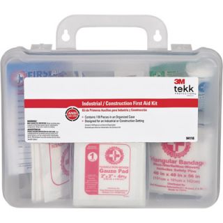 3M Tekk Protection Industrial/Construction First Aid Kit   118 Pc, Model# 94118 