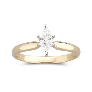 CT. Marquise Solitaire Diamond Ring, Tt, Womens