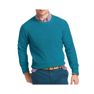 Izod Crewneck Shaker Sweater, Blue, Mens