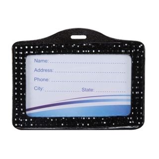 Basacc Black Horizontal Business Card Holder Style 001 (BlackStyle 001Note Needs to pair with a lanyardAll rights reserved. All trade names are registered trademarks of respective manufacturers listed.California PROPOSITION 65 WARNING This product may 