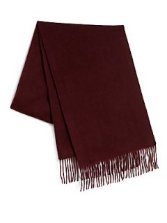  Collection Solid Cashmere Scarf   Burgundy