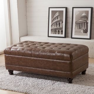 Classic Tufted Storage Bench Ottoman