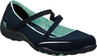 Womens Skechers Relaxed Fit Breathe Easy Quittin Time   Navy Casual Shoes