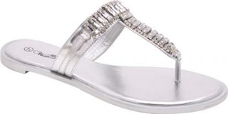 Womens L & C Kapsure 01   Silver Thong Sandals