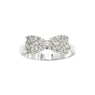 Bridge Jewelry Mini Bow Cubic Zirconia Ring