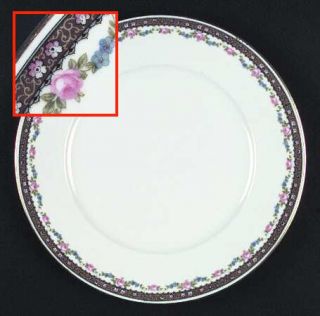 Edelstein 1092 Dinner Plate, Fine China Dinnerware   Multicolor Floral Border,Fl