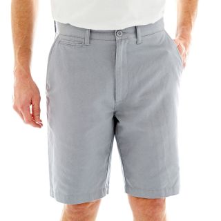 Island Shores Flat Front Shorts, Gray, Mens