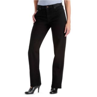 Lee Premium Relaxed Fit Jeans   Petite, Black, Womens