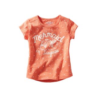 Oshkosh B gosh Short Sleeve Graphic Tee   Girls 2t 4t, Coral, Coral, Girls