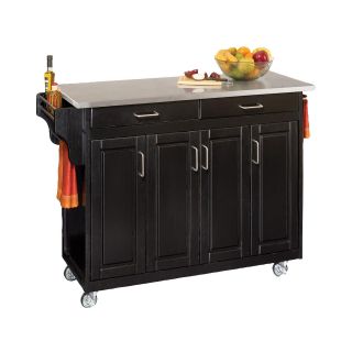 Create Your Own Large Kitchen Cart, Black