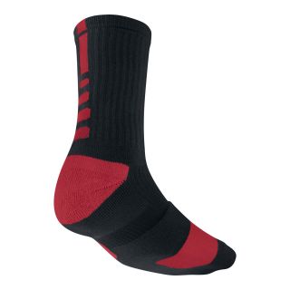 Nike Basketball Elite Crew Socks, Red/Black, Mens